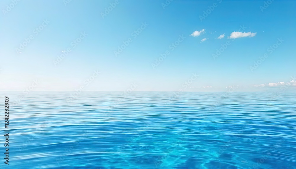 Obraz premium Serene Ocean Scene Under a Clear Blue Sky