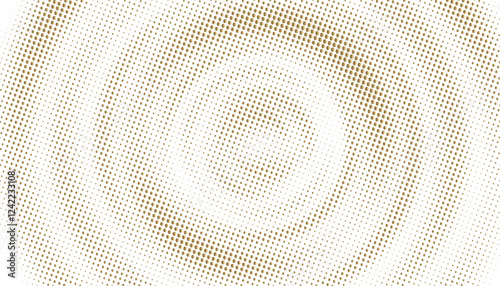 Abstract Golden halftone backdrop in white