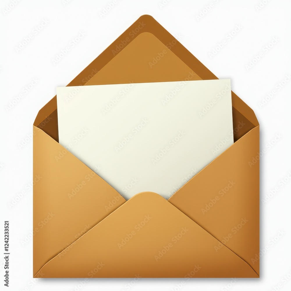 Brown Envelope with White Card: A Simple Yet Elegant Design Brown Envelope with White Card: A Simple Yet Elegant Design