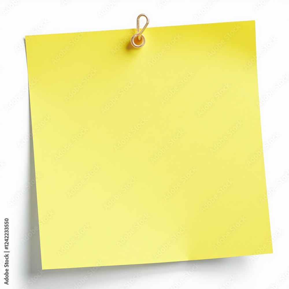 Vibrant Yellow Sticky Note on White Wall: A Stunning Contrast in Design Vibrant Yellow Sticky Note on White Wall: A Stunning Contrast in Design
