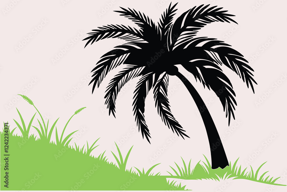 Obraz premium palm tree vector illustration