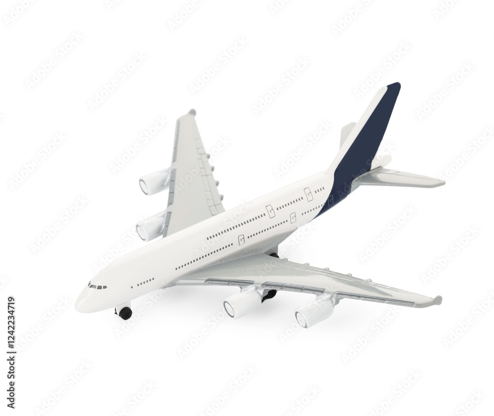 One model of plane isolated on white One model of plane isolated on white