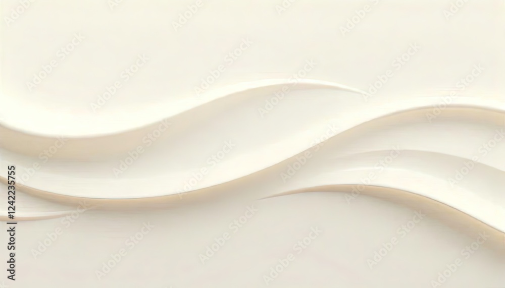 Obraz premium Creamy white waves abstract background texture