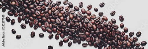 Coffee beans isolated on white, coffee beans isolated,