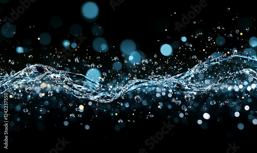 Wallpaper Mural Dynamic water splash, bubbles, ripples, underwater light rays and tranquil ocean views Torontodigital.ca