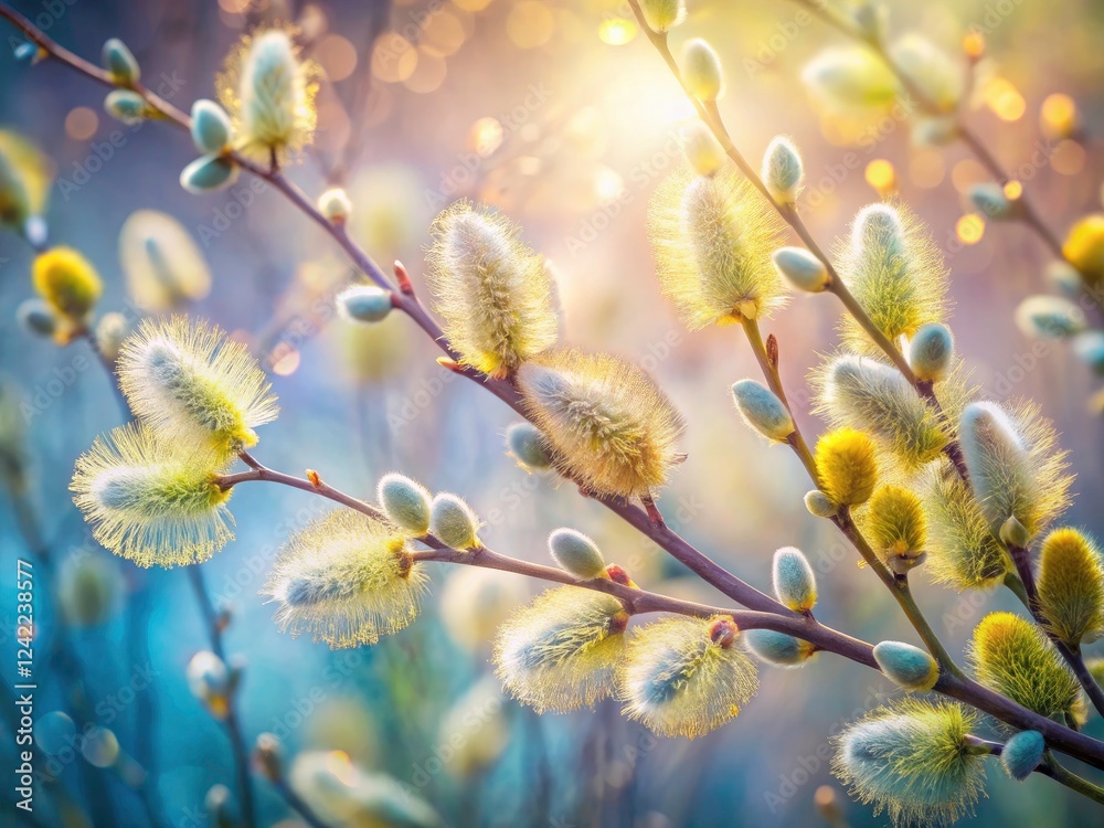 Soft light, flowing willows, and ethereal catkins dance in a dreamy spring long exposure. Soft light, flowing willows, and ethereal catkins dance in a dreamy spring long exposure.