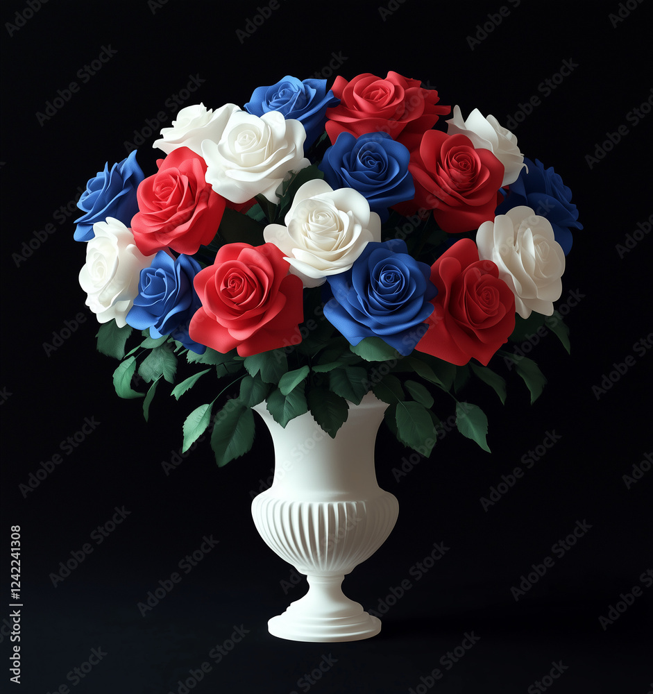 bouquet of roses in vase