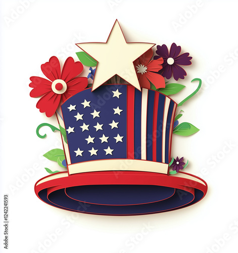 Obraz na płótnie 4th of july hat w salonie