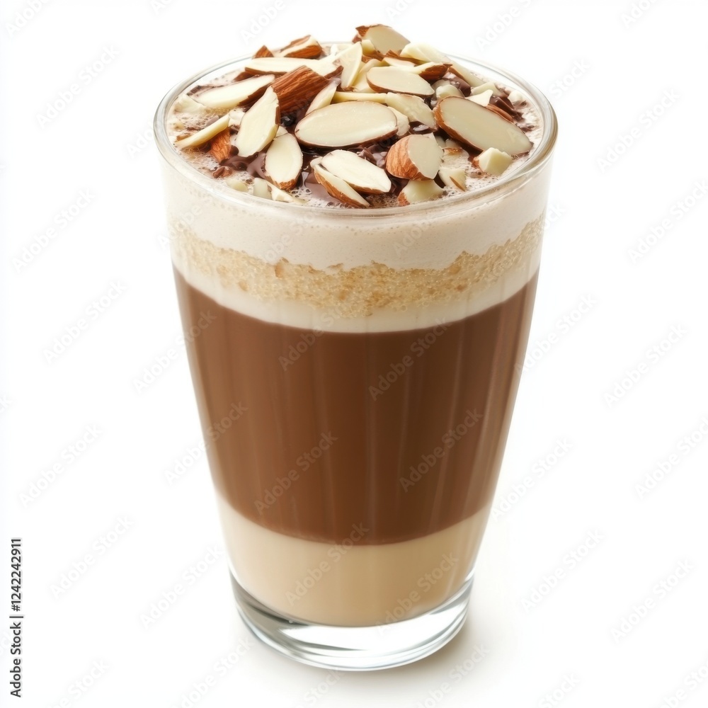 Almond milk and chocolate blend topped Almond milk and chocolate blend topped