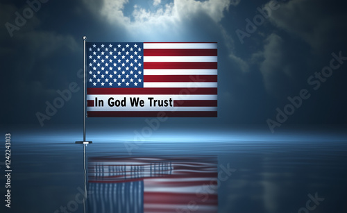 american flag on the wall