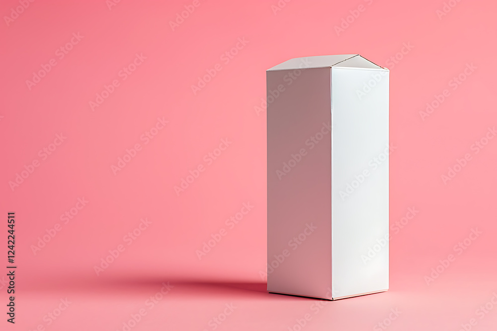 product packaging ideas, juice box packaging in white mockup, on a solid colored background with studio lighting product packaging ideas, juice box packaging in white mockup, on a solid colored background with studio lighting