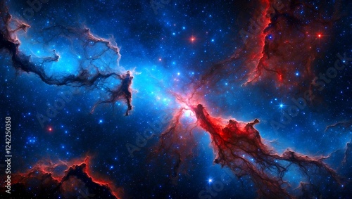 Wallpaper Mural Stunning cosmic nebula illuminated by colorful star clusters Torontodigital.ca