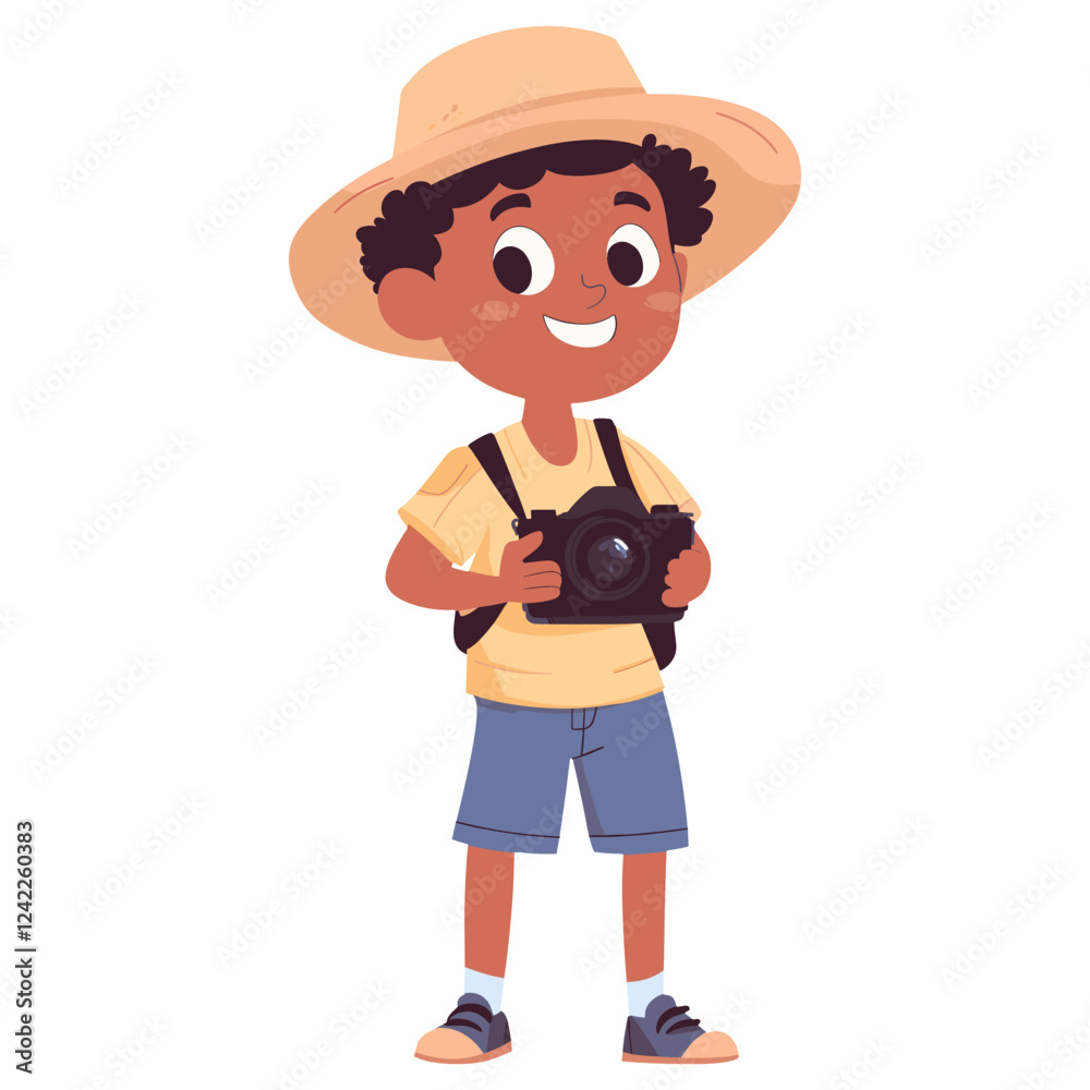 Photographer cartoon illustration photographer child vector Photographer cartoon illustration photographer child vector
