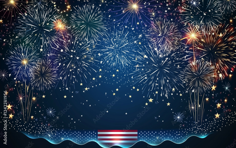 fireworks on the night sky dynamic celebration overlapping firework