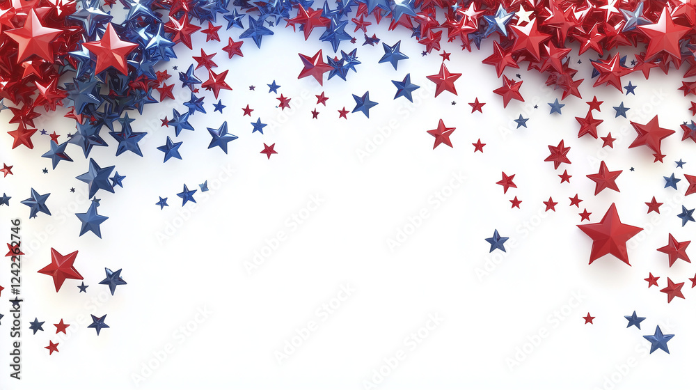 4th of july background abstract stars and stripes background on white