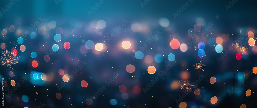 a festive new year background with firework independence day