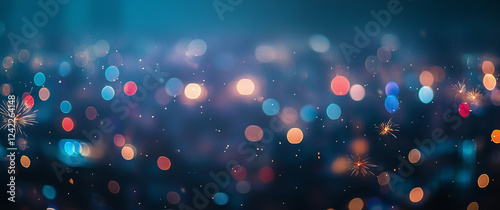 Obraz na płótnie a festive new year background with firework independence day w salonie