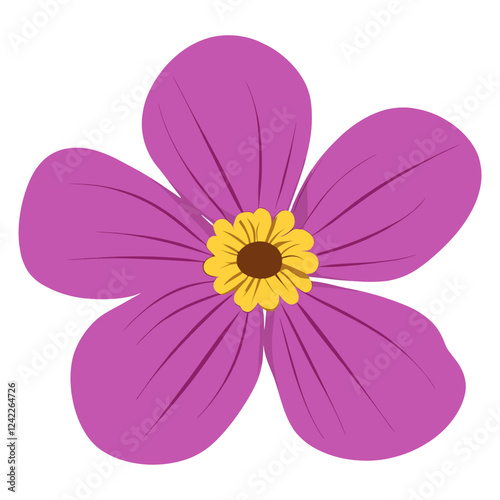 Purple flower illustration petals design vector
