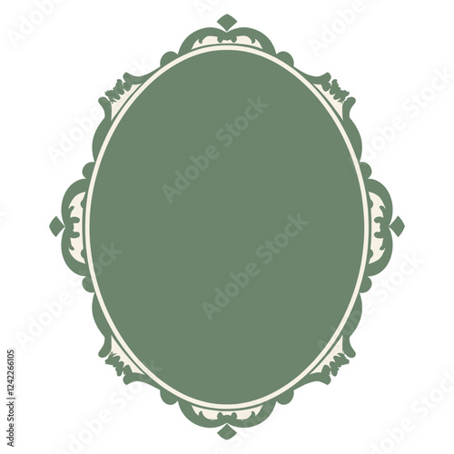 Vintage oval style ammunition decorative vector