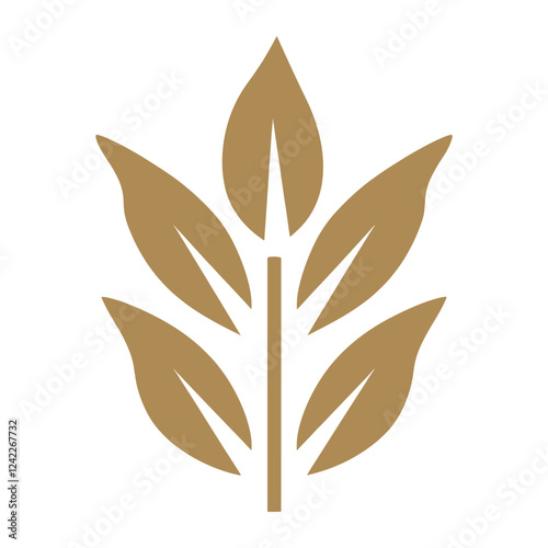 Wallpaper Mural Aesthetic plant logo leaf gold illustration vector Torontodigital.ca
