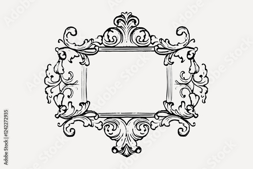 Individual hand drawn Vintage Frame vintage frame style vector