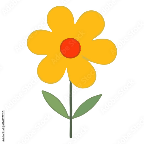 Flower illustration asteraceae decorative vector