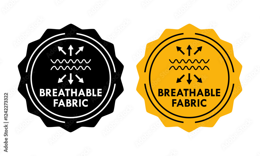 Breathable fabric design logo template illustration Breathable fabric design logo template illustration