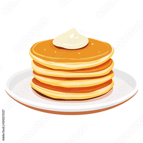 Pancake pancakes illustration background vector