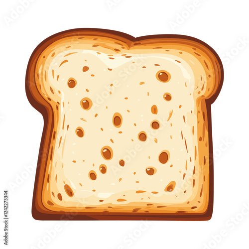 Toast illustration bread style vector