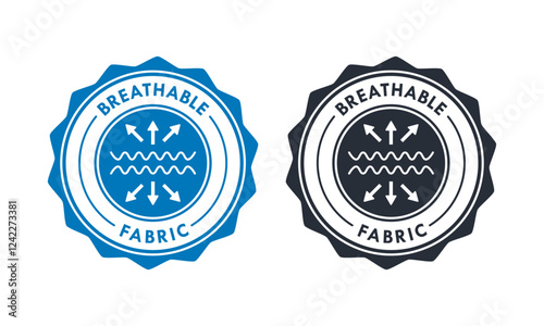 Breathable fabric design logo template illustration