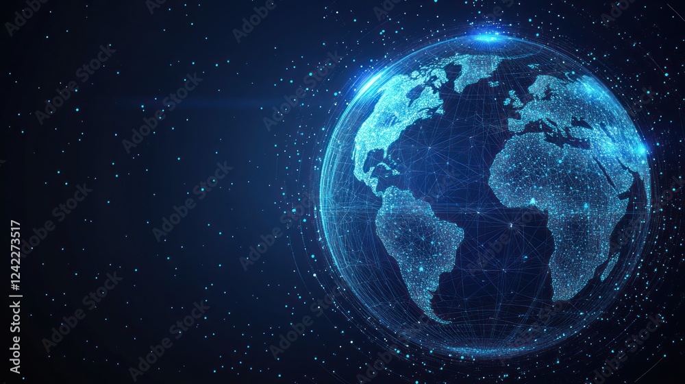Global network connection, digital earth. Global network connection, digital earth.