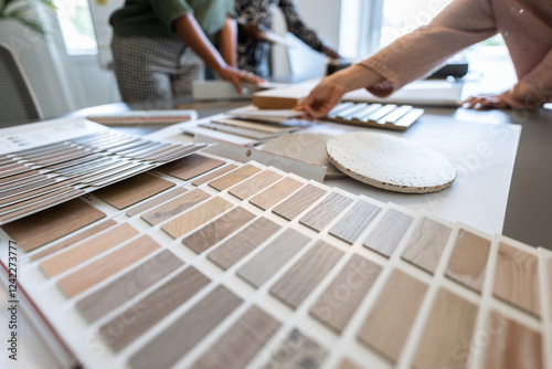 Interior Designers Choosing Materials for Renovation Project photo