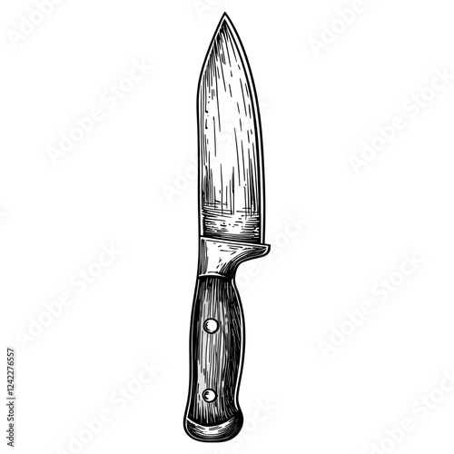 Knife blade black white vector