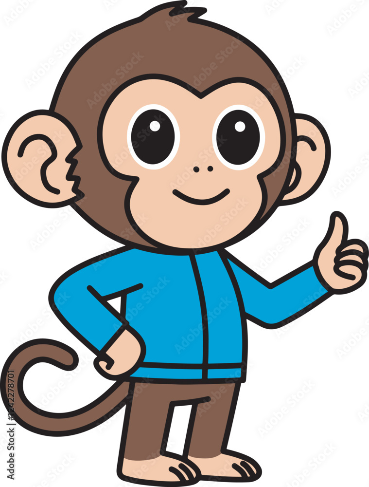 Cute monkey cartoon design art illustration Cute monkey cartoon design art illustration