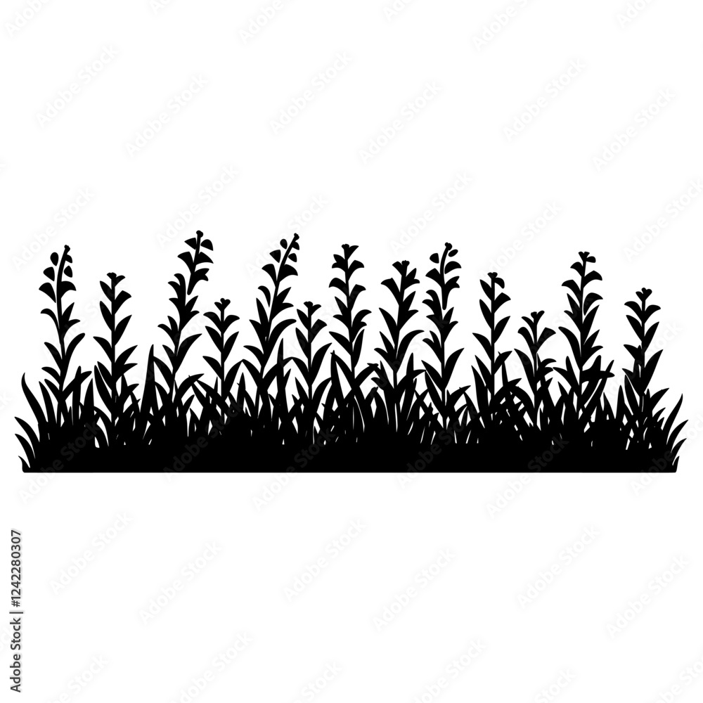 custom made wallpaper toronto digitalGrass bush illustration silhouette design vector