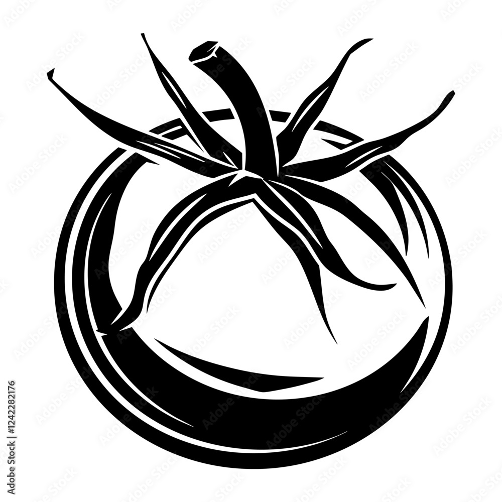 Tomato icon illustration graphic black vector Tomato icon illustration graphic black vector