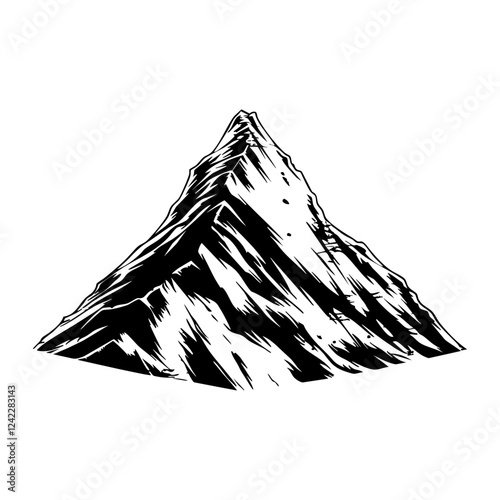 Mountain illustration graphic black vector