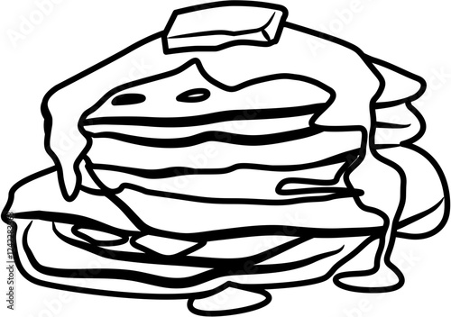 Pancake breakfast coloring page