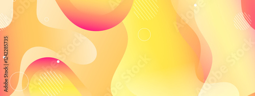 Bright yellow geometric gradient stylish background for artistic prints, website banners, or modern designs