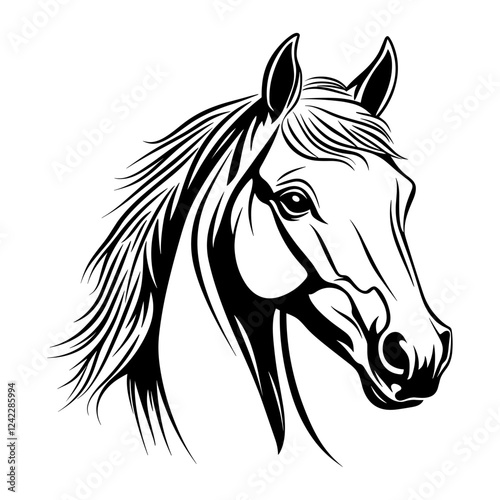 Horse art illustration drawing vector