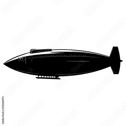 Airship illustration silhouette vehicle vector