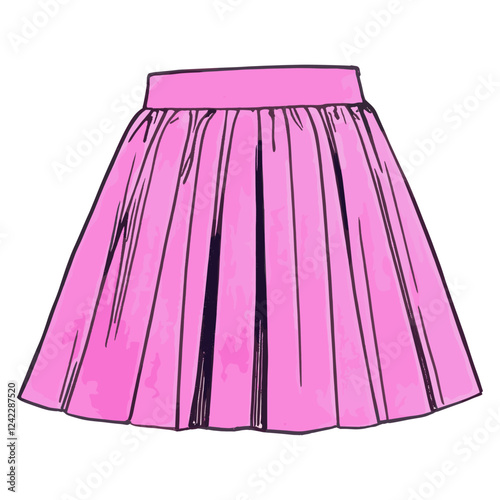 Pink short Skirt skirt illustration clothing vector