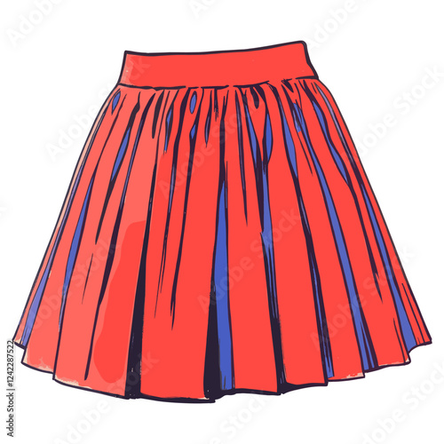 Red short Skirt skirt illustration clothing vector