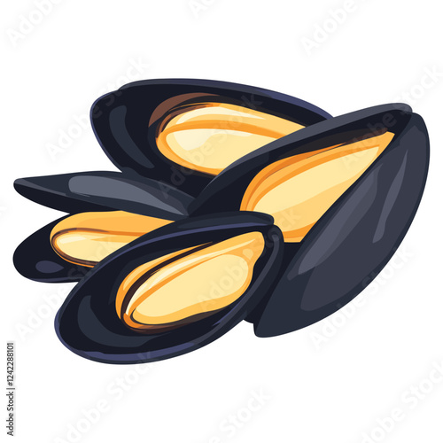 Mussels illustration mussels art vector