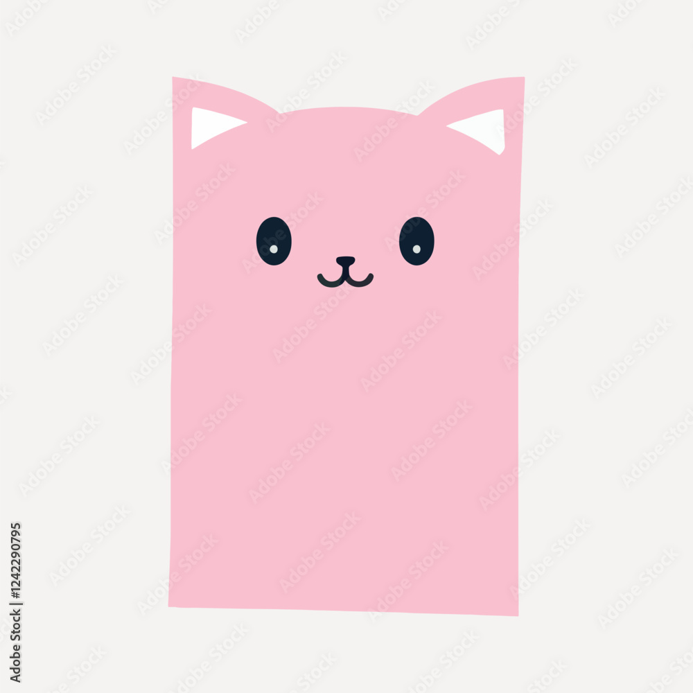 Fototapeta premium Cute paper notes illustration vector