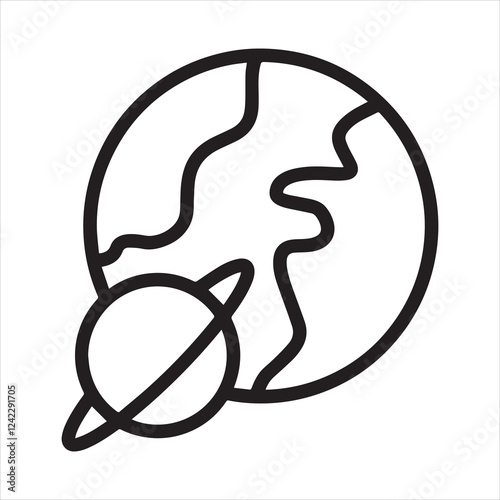 Space galaxy icon vector art illustration.