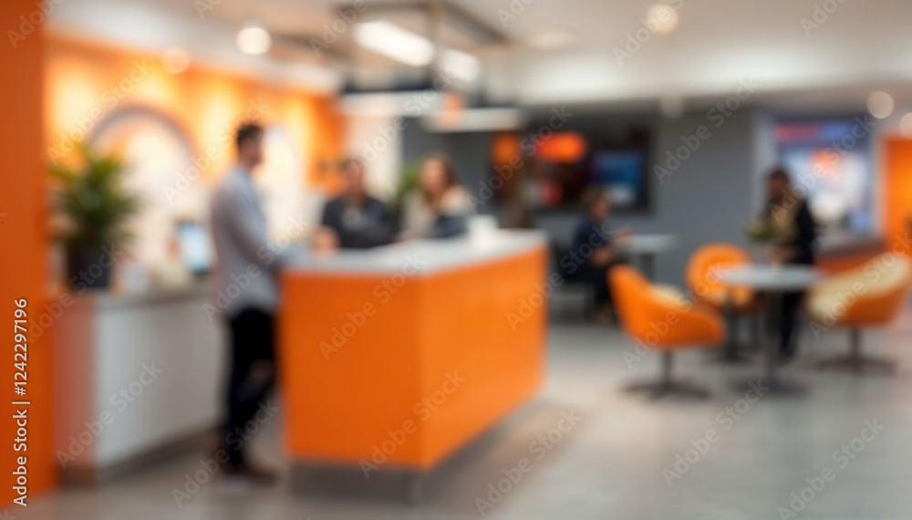 Obraz premium blurred interior a modern space featuring