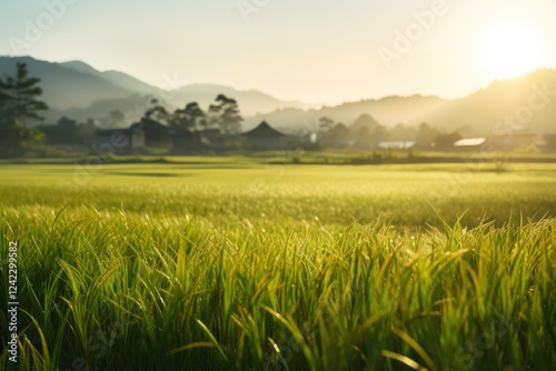 Wallpaper Mural Morning light over rice fields Torontodigital.ca