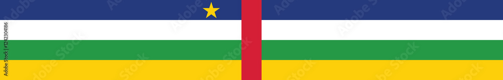 Obraz premium Central African Republic flag long banner digital vector illustration