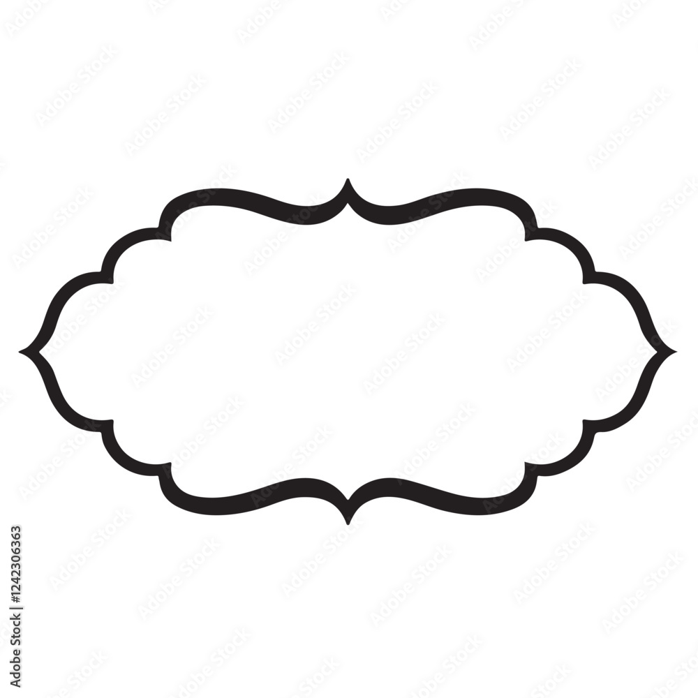 Elegant Swirly Frame Border Design Printable Template